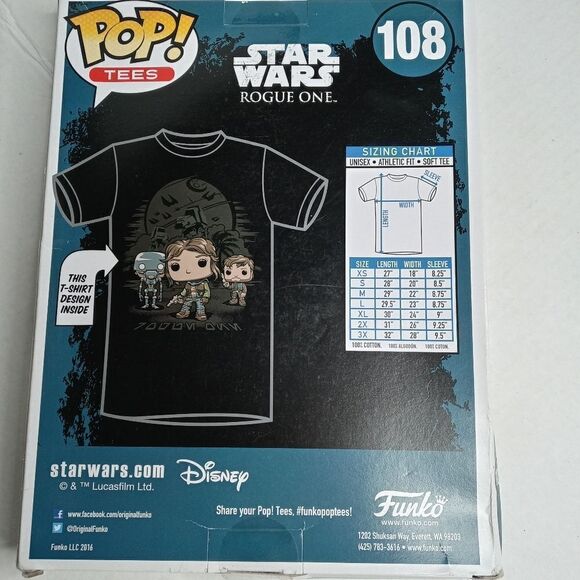 Star Wars Rogue One Funko Pop Tees L Shirt #108 - Picture 4 of 4